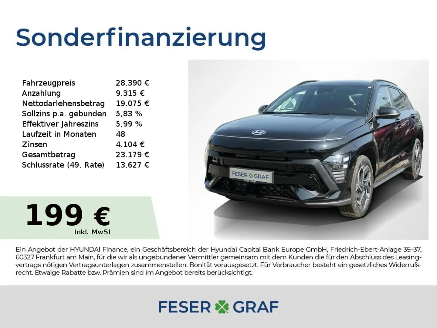 Hyundai KONA N-LINE BOSE NAVI CAM LED SHZ LHZ CARPLAY Zwart - 1