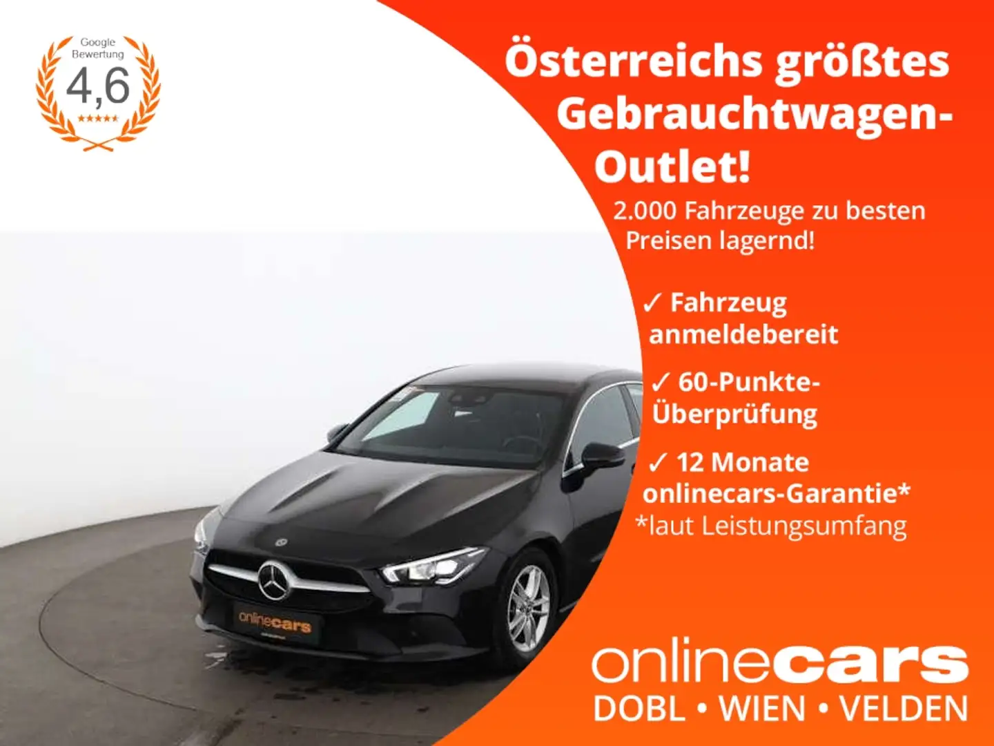 Mercedes-Benz CLA 180 d Aut LED RADAR NAVI R-CAM LEDER SITZHZG Schwarz - 1