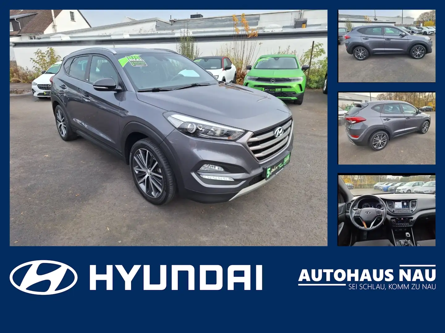 Hyundai TUCSON 1.6 Turbo Passion Inspektionspak. BigDeal Grijs - 1