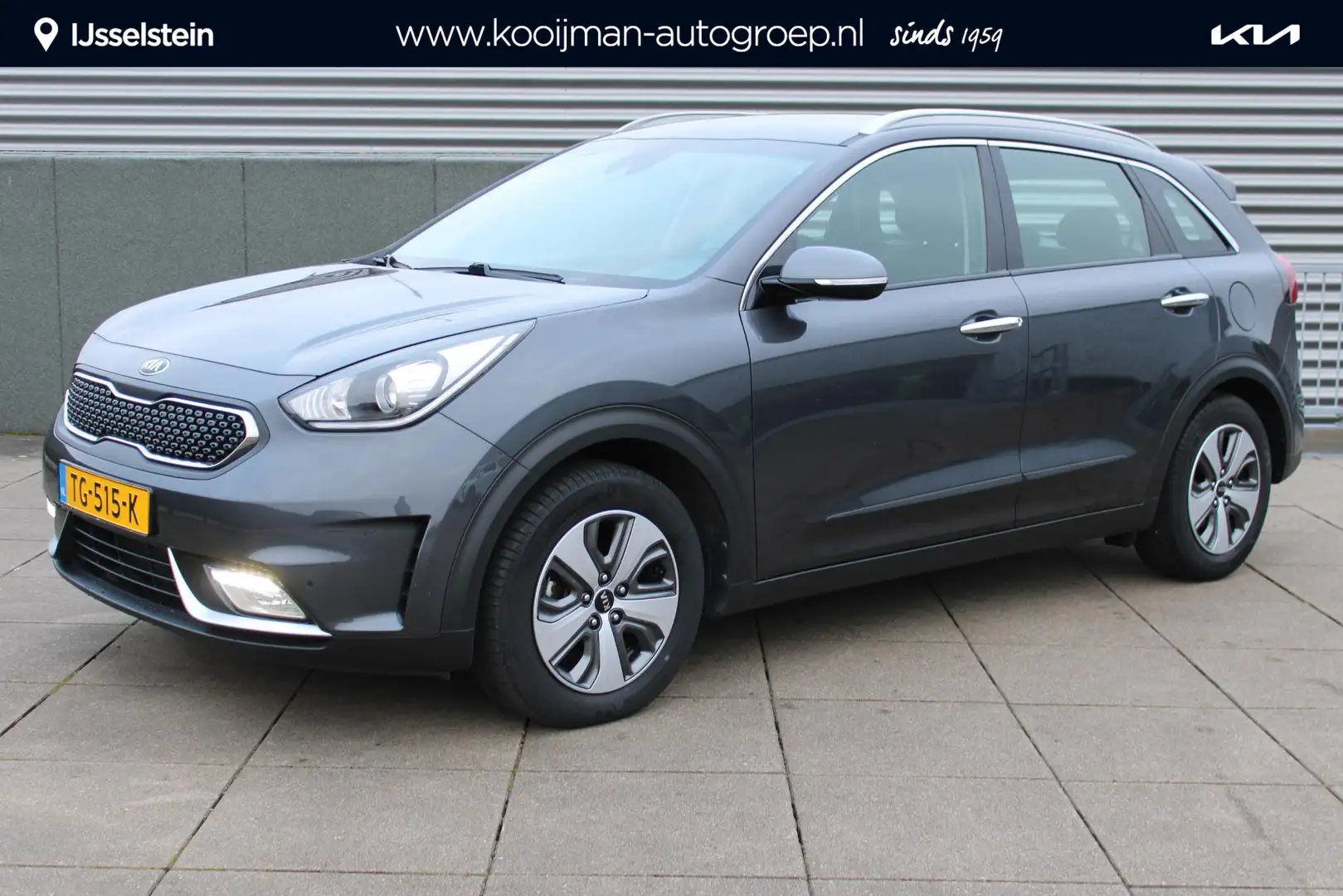 Kia Niro 1.6 GDi Hybrid DynamicLine TREKHAAK, NAVIGATIE, PA Gris - 1