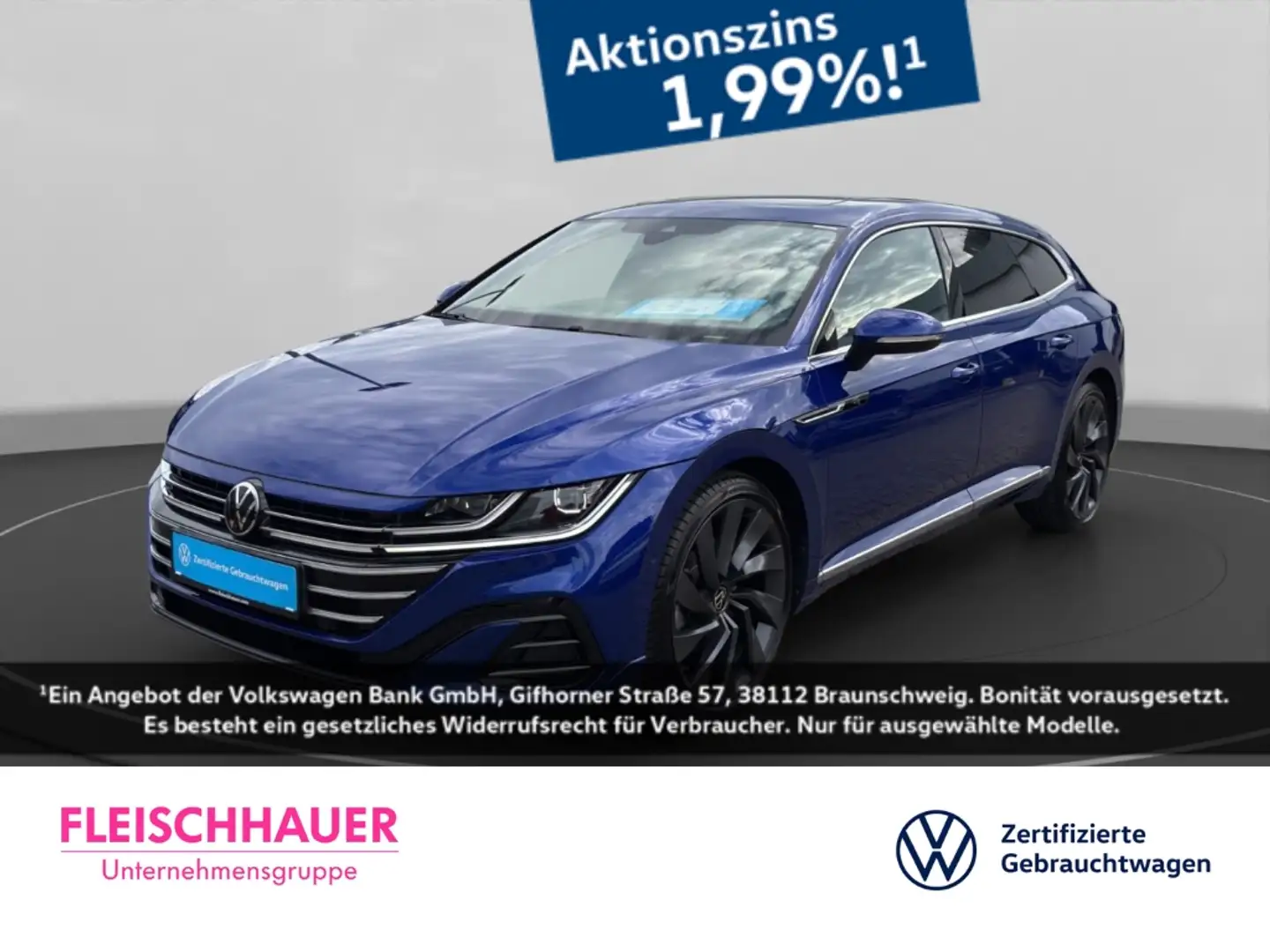 Volkswagen Arteon Shooting Brake R-Line 4Motion 2.0 TDI DSG Blau - 1
