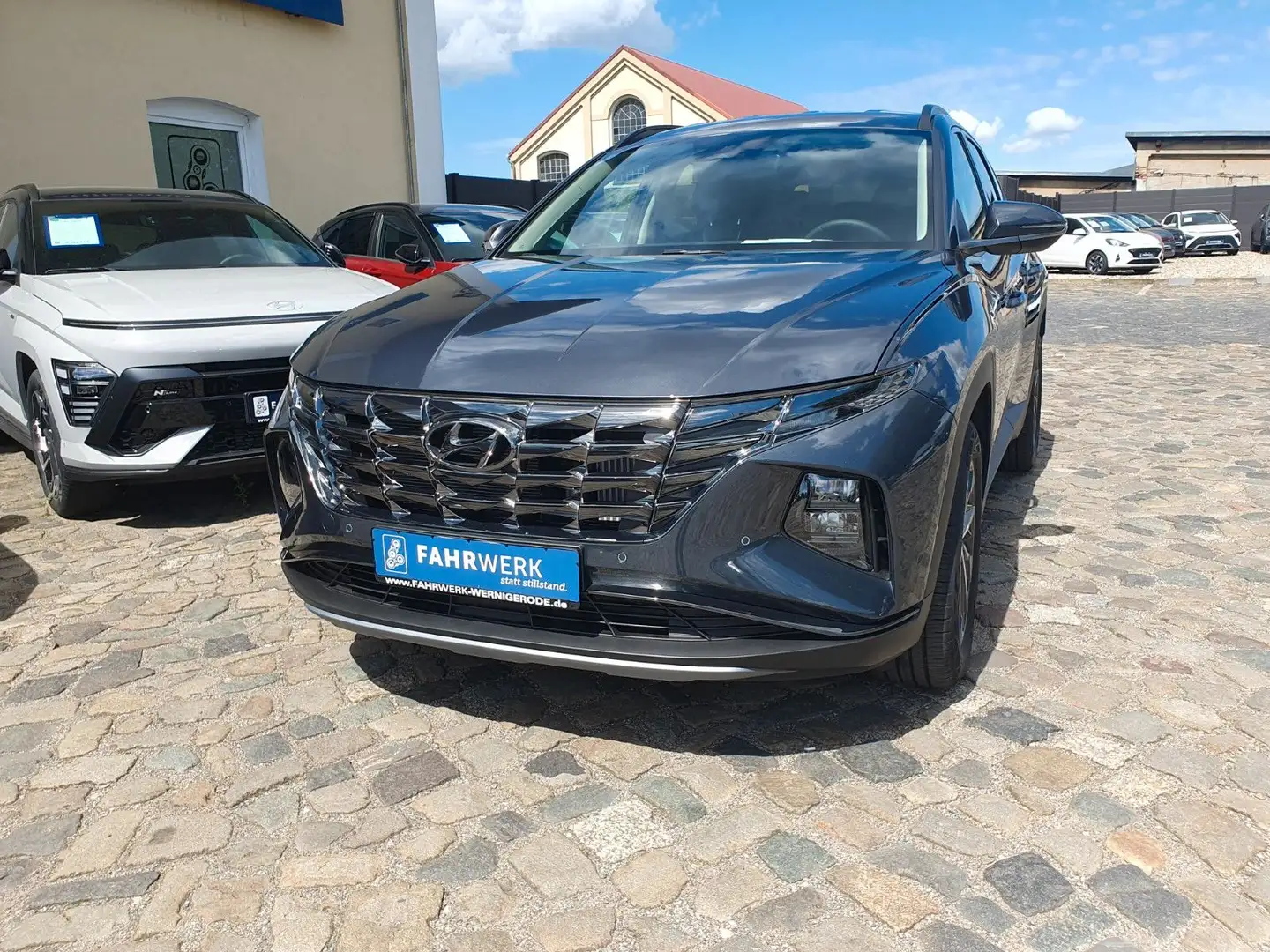 Hyundai TUCSON 1.6 T-GDi 48V-Hybrid 2WD* Leder,LED,Navi Grijs - 1