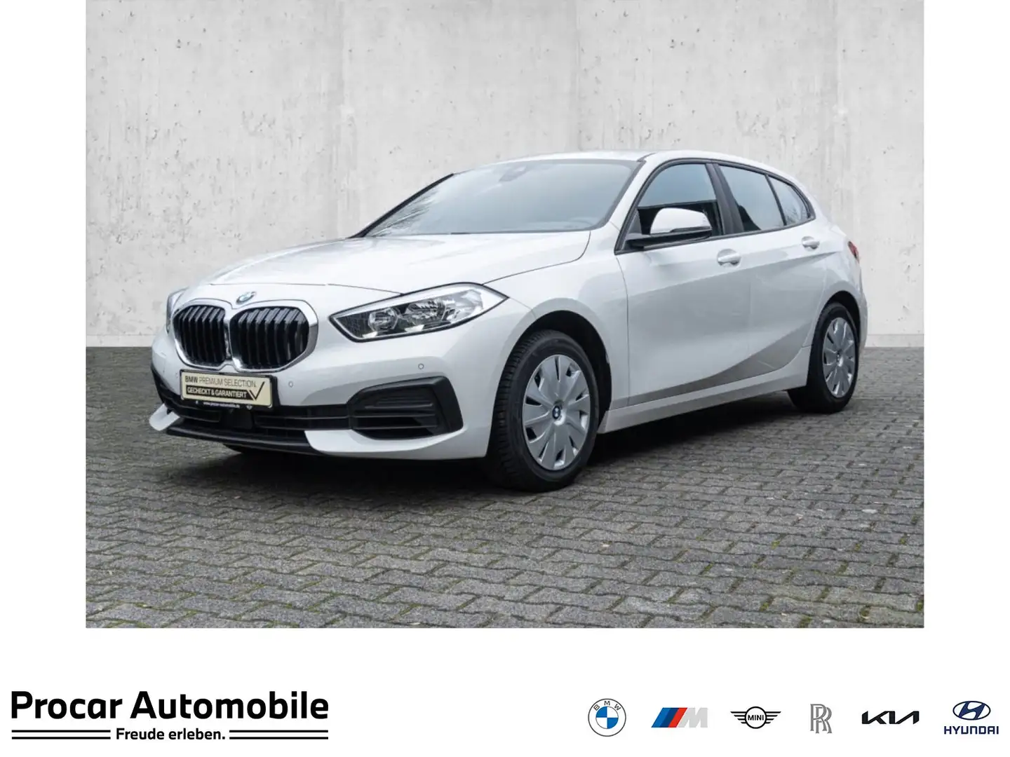 BMW 116 i Aut. NAVI PDC V+H DAB Sitzheiz. Klima Touch ABS Weiß - 1