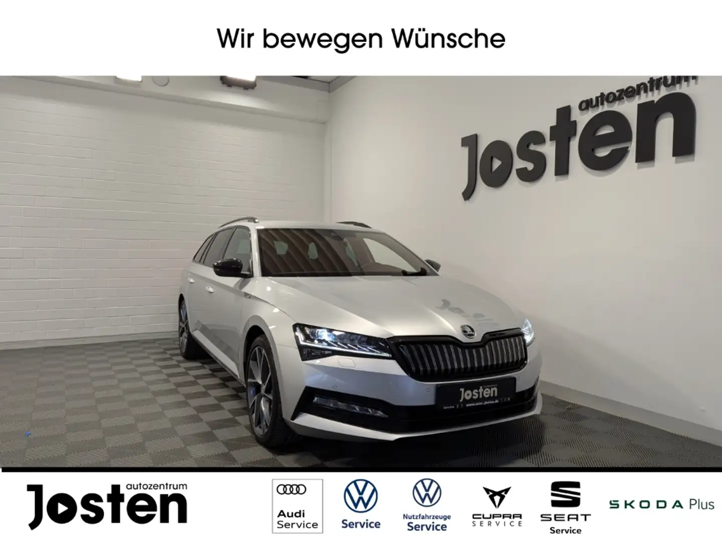 Skoda Superb Combi iV Sportline 1.4 TSI DSG Matrix NAVI PDC E-S Silber - 1
