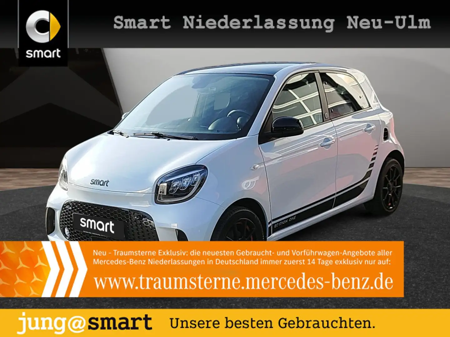 smart forFour EQ 60kWed prime BRABUS SHZ Pano PDC+Kamera Weiß - 1