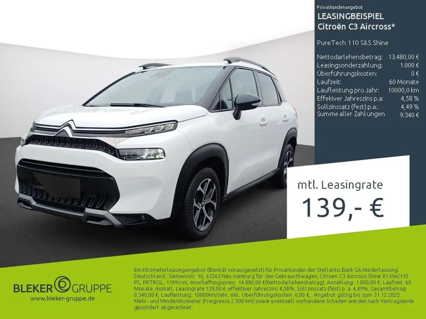 Citroen C3 Aircross PureTech 110 S&S Shine Blanco - 1