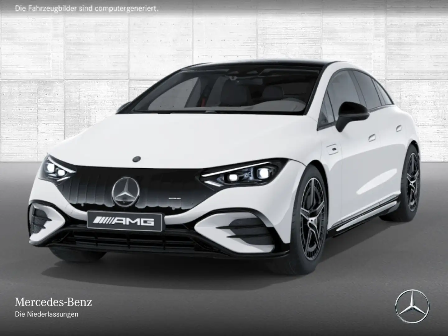 Mercedes-Benz EQE 53 AMG 4M Fahrass Pano Burmester Distr. HUD TV Weiß - 2