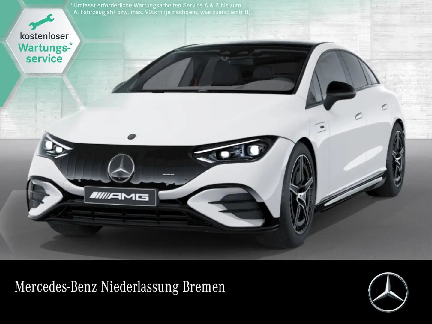 Mercedes-Benz EQE 53 AMG 4M Fahrass Pano Burmester Distr. HUD TV Weiß - 1