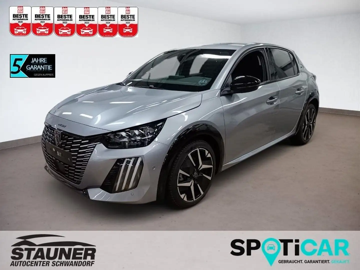 Peugeot 208 NEUER 208 GT HYBRID 145PS e-DSC *360°KAMERA* Silber - 1