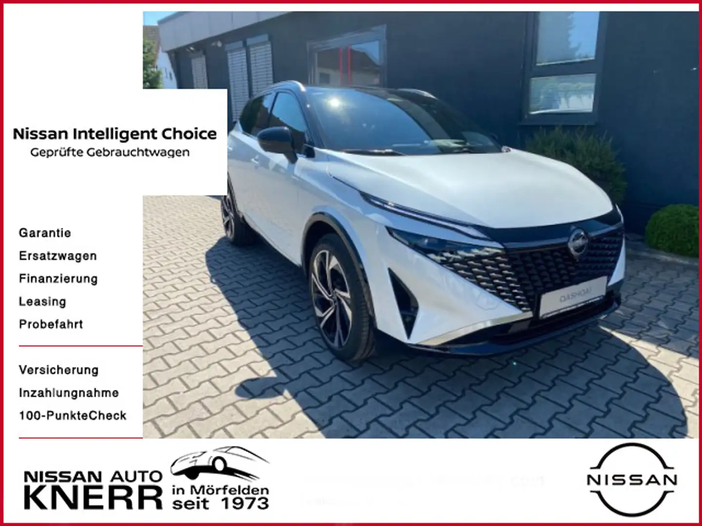 Nissan Qashqai 1,3 DIG-T X-tronik Tekna+ Navi, Klima, K Weiß - 1