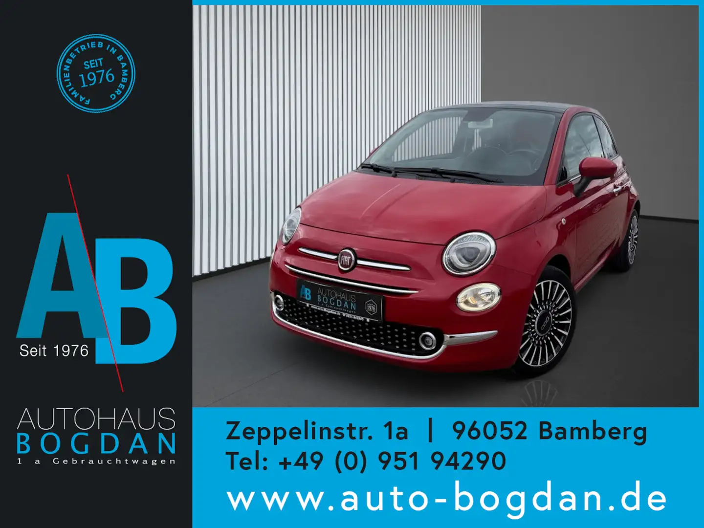 Fiat 500 Lounge *Klima*PDC*Navi*Panoramadach Rot - 1