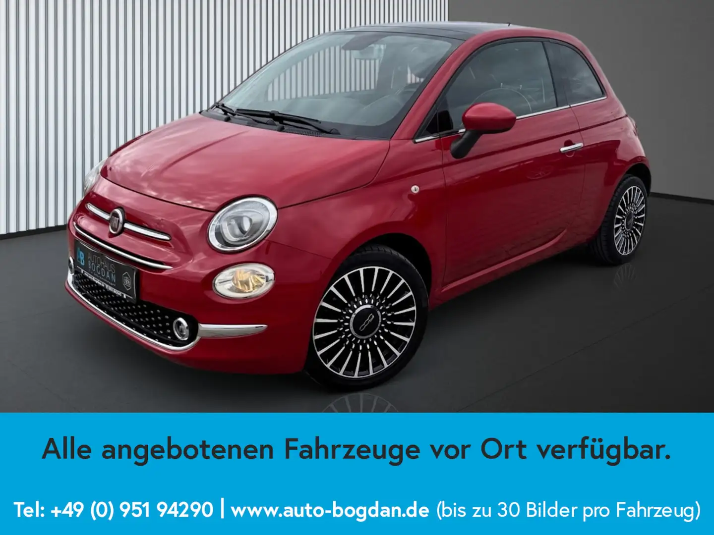 Fiat 500 Lounge *Klima*PDC*Navi*Panoramadach Rot - 2