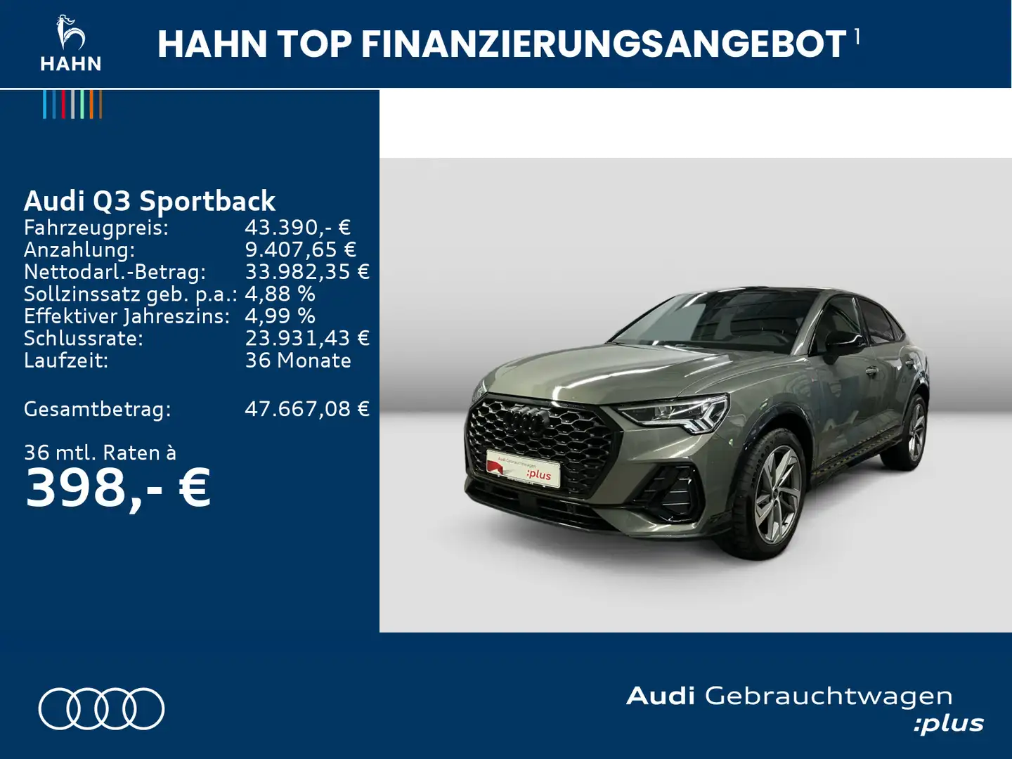 Audi Q3 35 TFSI S line AHK Virtual LED Carp Grau - 2