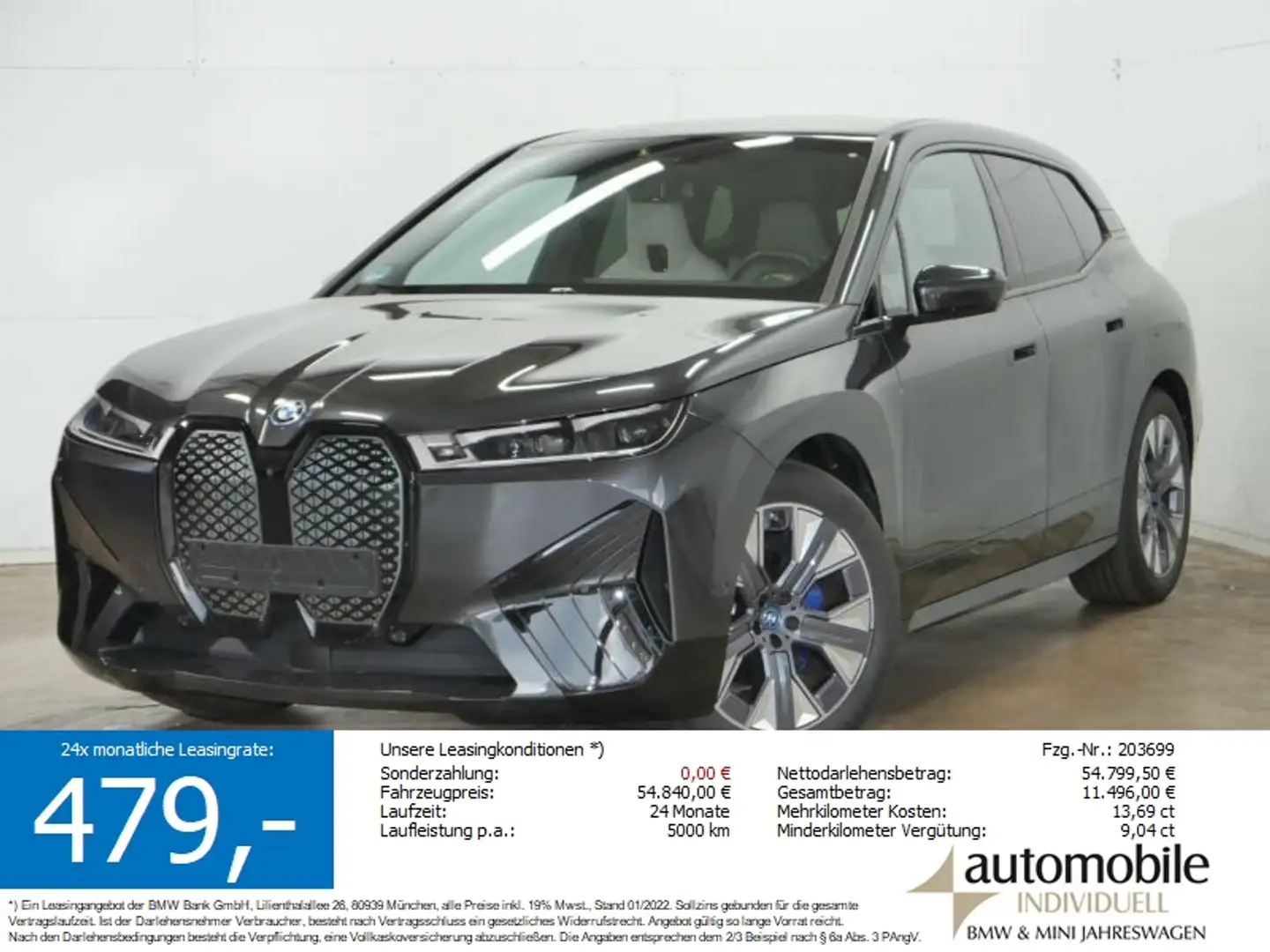 BMW iX xDrive40 Sportpaket Laser ACC H&K Widescreen Gri - 1