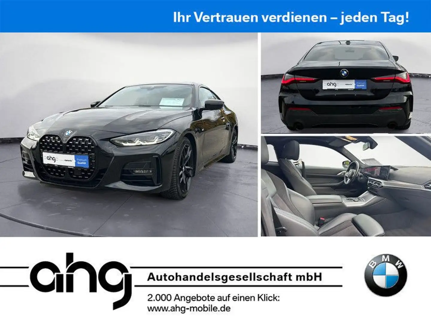 BMW 420 d Coupe M Sportpaket Aktive Geschw. Glasdach Schwarz - 1