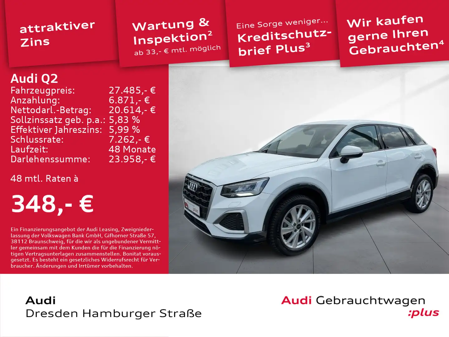 Audi Q2 35 TFSI advanced LED Navi GRA S tronic Blanco - 1