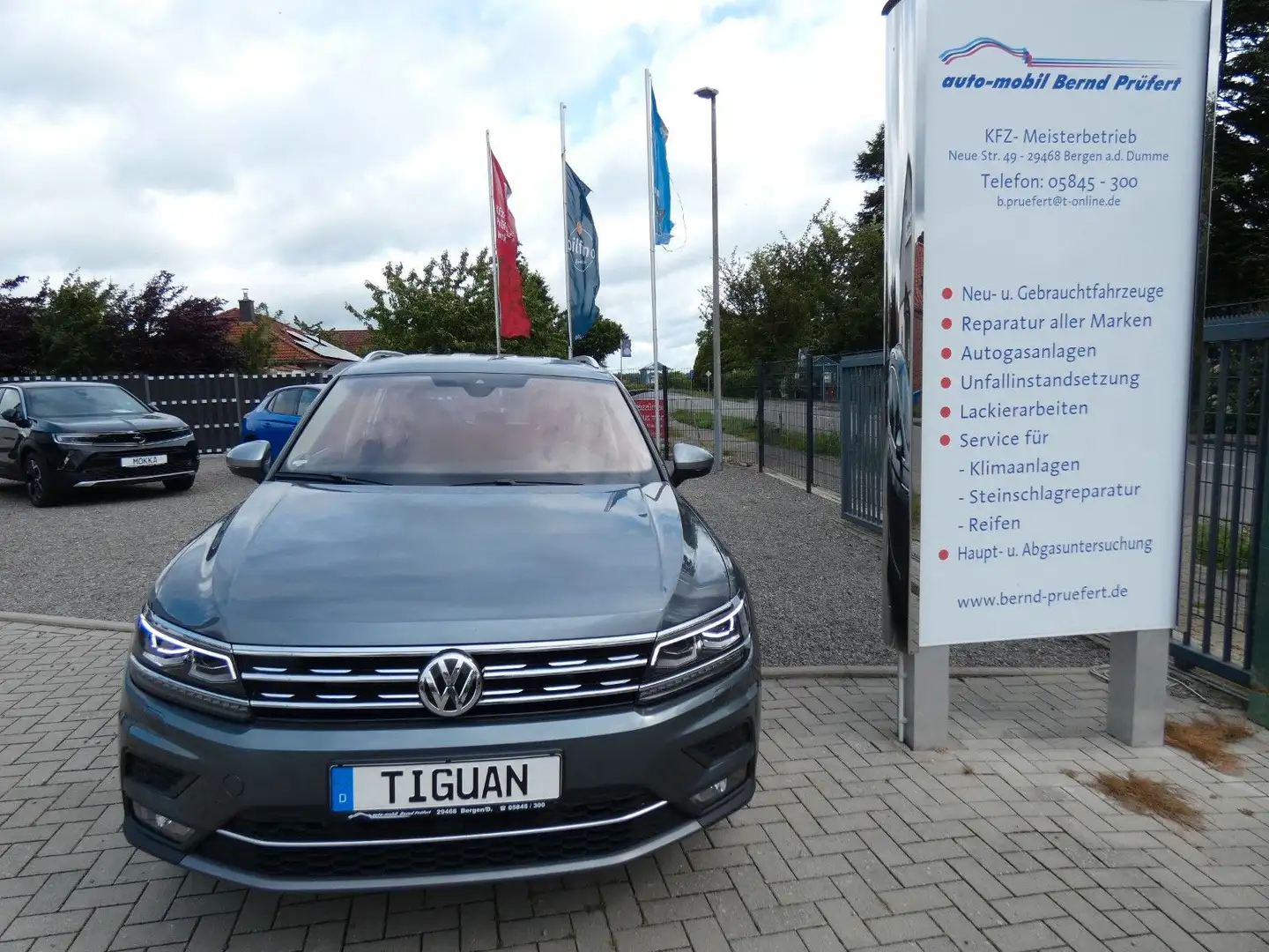 Volkswagen Tiguan 2.0 TSI 162kW 4MO Highl. LED Navi Standhz Grau - 1