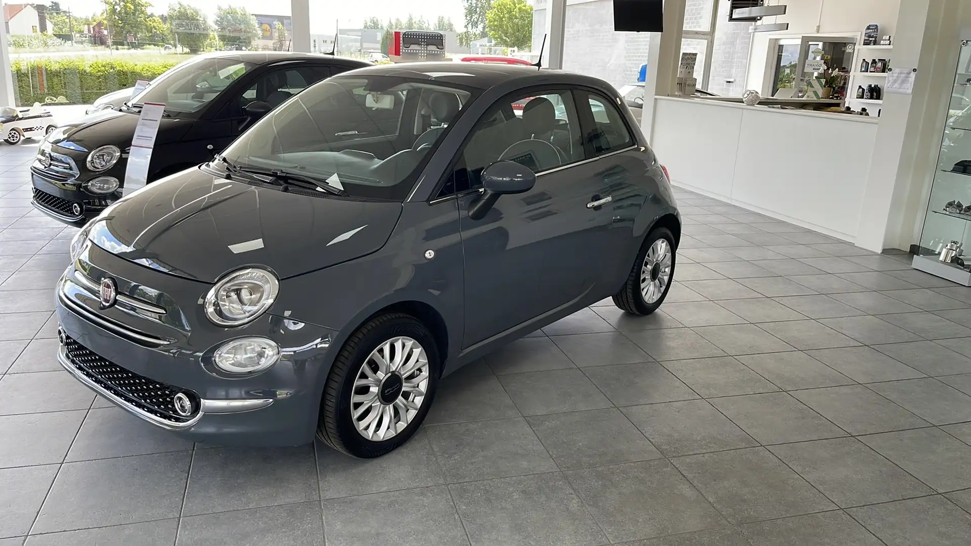 Fiat 500 1.2 8V Lounge Gris - 2