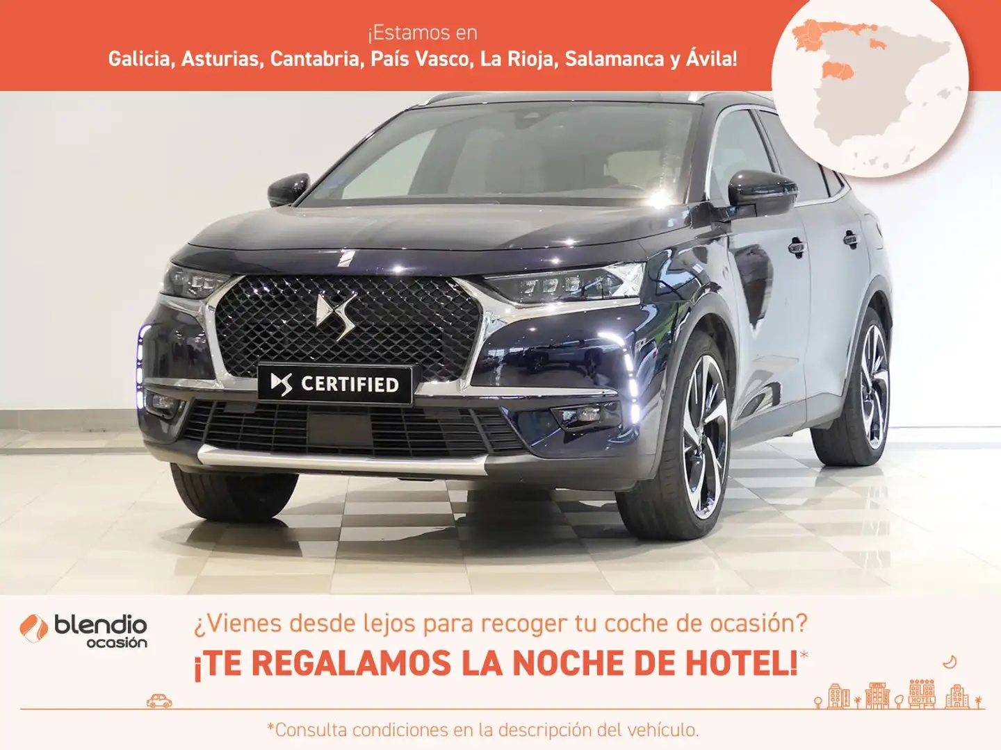 DS Automobiles DS 7 Crossback E-TENSE 300 4x4 BASTILLE+ Modrá - 1