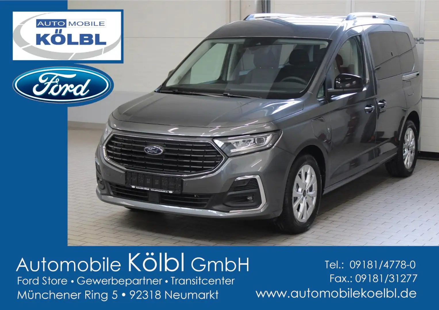 Ford Tourneo Connect L1 Titanium PHEV Auto., LED/SHZ Gris - 1