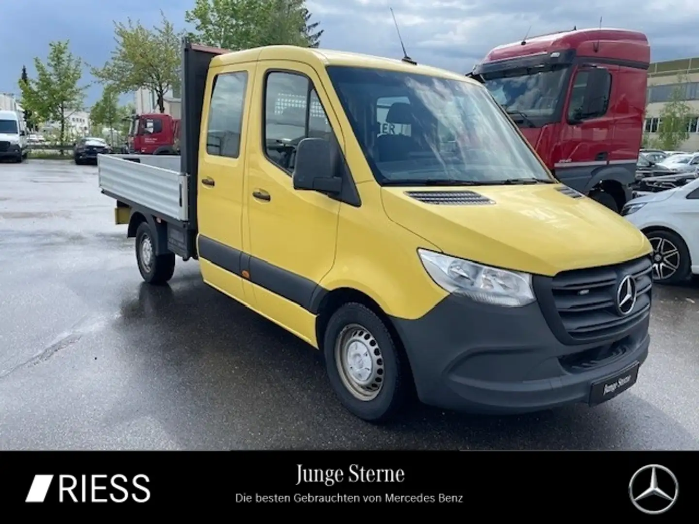 Mercedes-Benz Sprinter 317 CDI DOKA PRITSCHE/3665/AUTOMATIK/KLIMA/DAB/AHK Gelb - 1