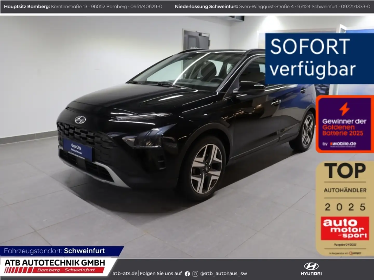 Hyundai BAYON 1.0 T-GDi Intro-Edition Plus-Paket, Allwetterreife Schwarz - 1