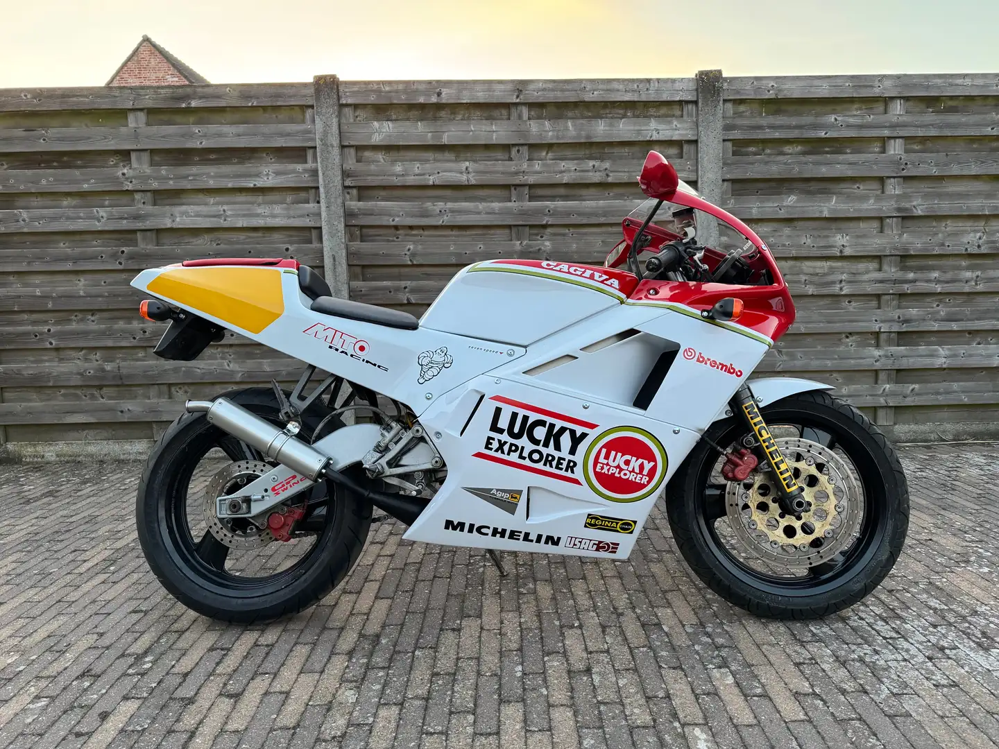 Cagiva Mito 125 Lucky explorer Blanc - 1