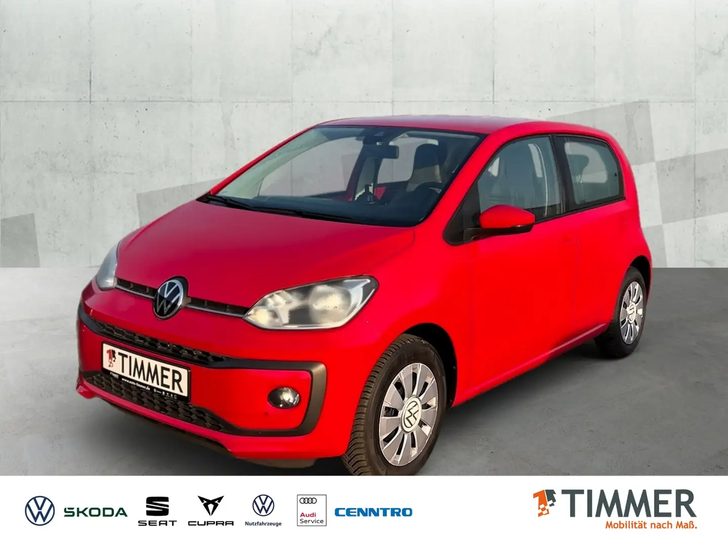 Volkswagen up! 1.0 MOVE! +4-TÜR +ALLWETTER +SHZ +DAB+ +KLIMA + Rojo - 1