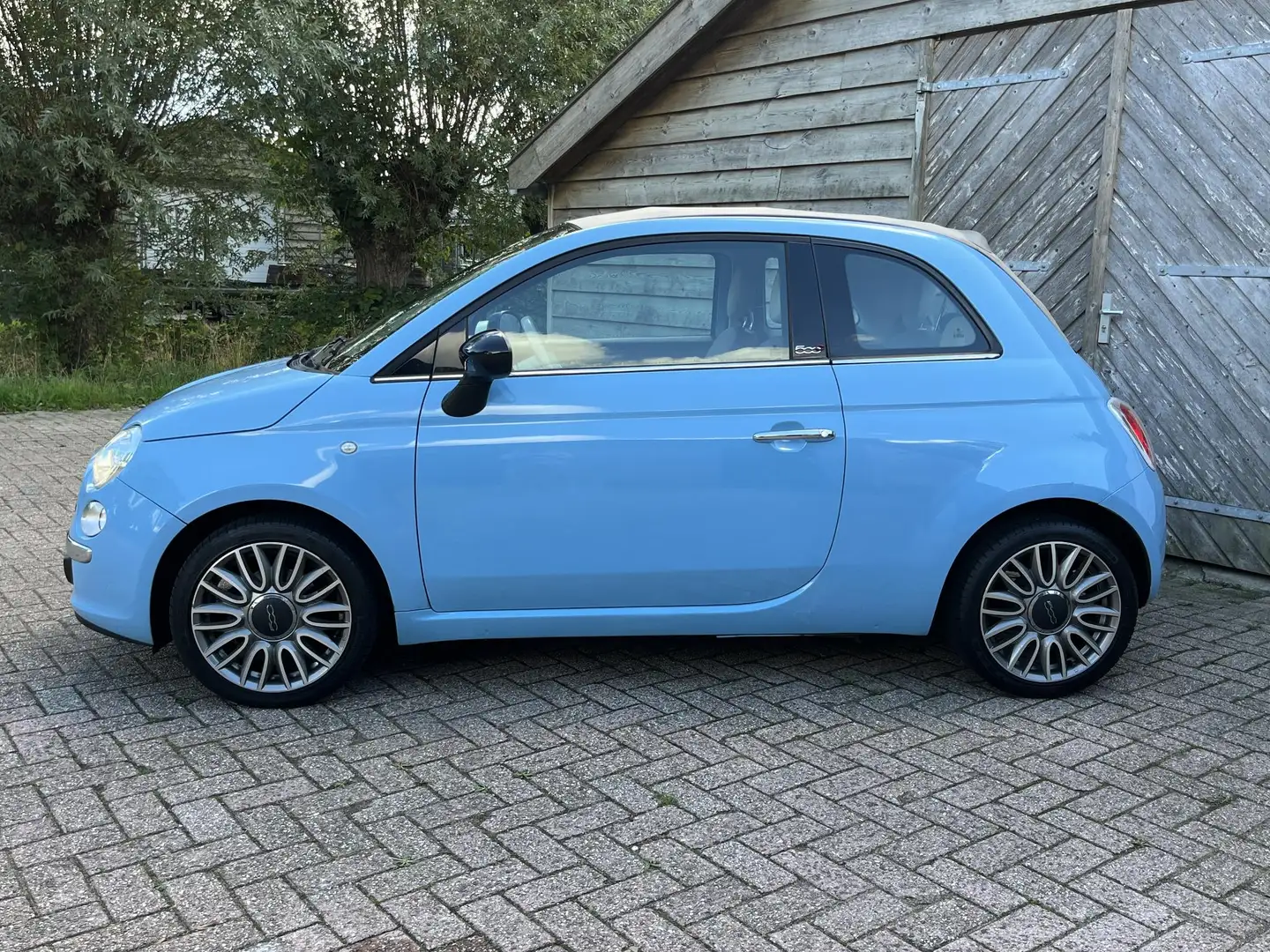 Fiat 500C 0.9 TwinAir Turbo Cult | Clima | Audio | Cabrio | Bleu - 2