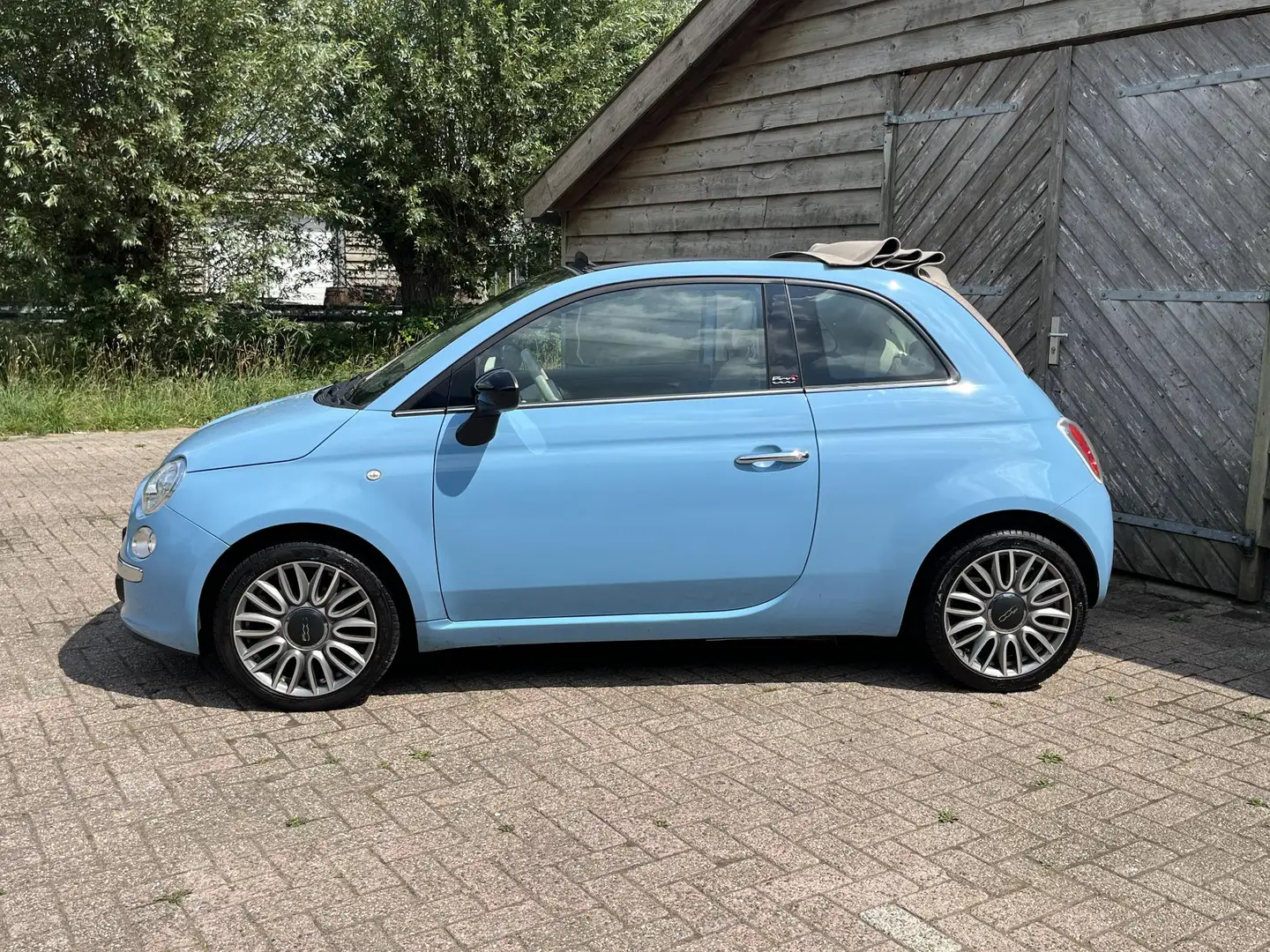 Fiat 500C 0.9 TwinAir Turbo Cult | Clima | Audio | Cabrio | Blauw - 2
