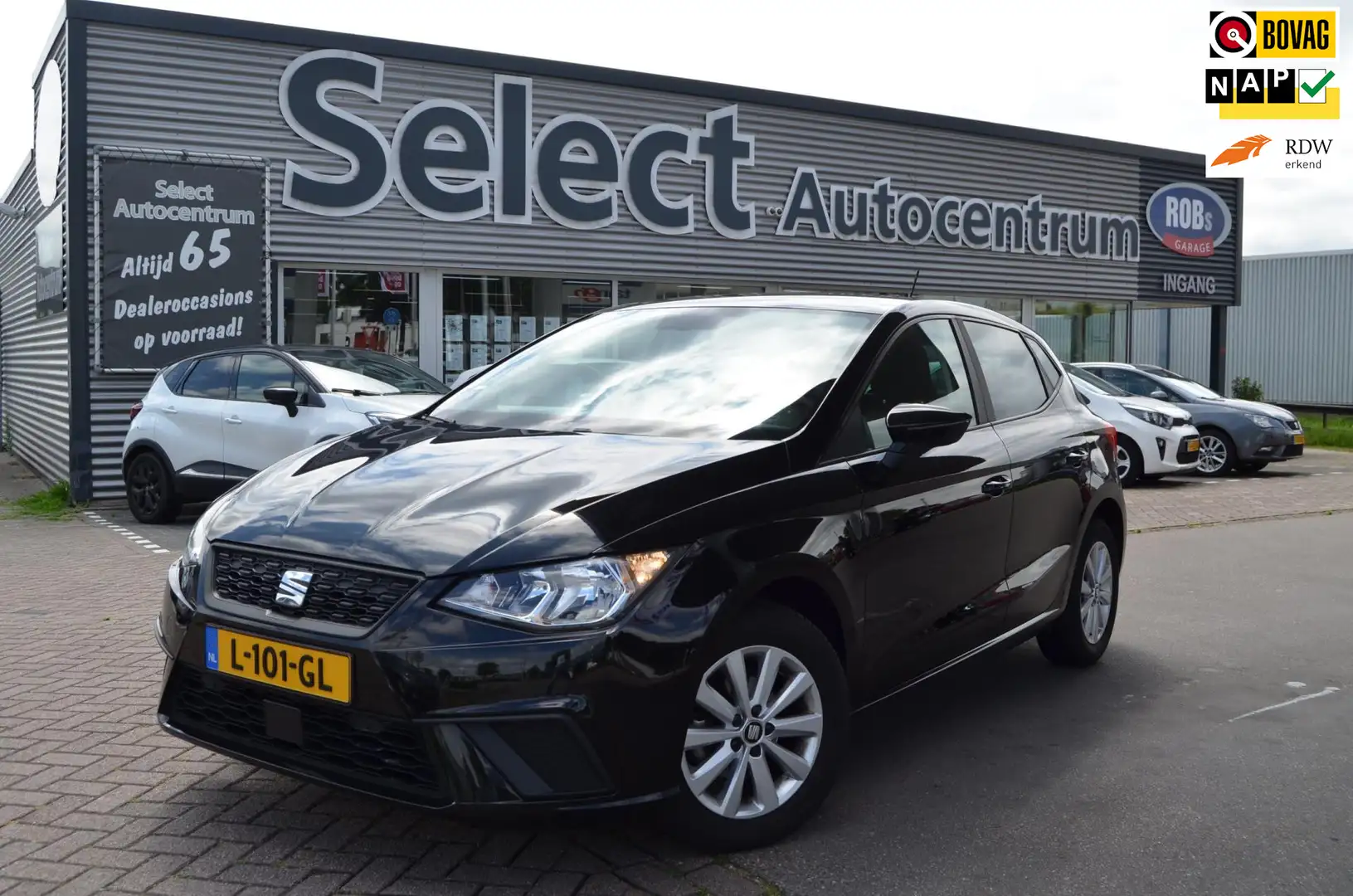 SEAT Ibiza 1.0 TSI Style Business Intense | nl auto| CARPLAY| Zwart - 1
