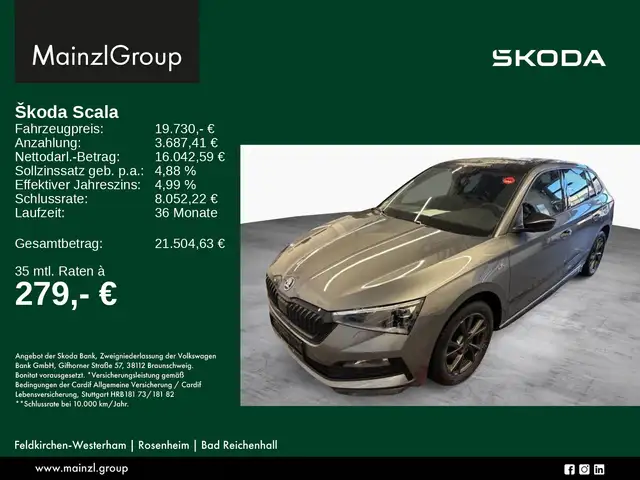 Skoda Scala 1.0 TSI Monte Carlo LED Pano SHZ Kamera