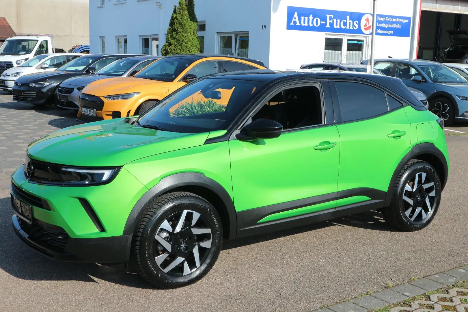 Opel Mokka-E GS Line KAMERA ALU WÄRMEPUMPE TEILLEDER Groen - 1