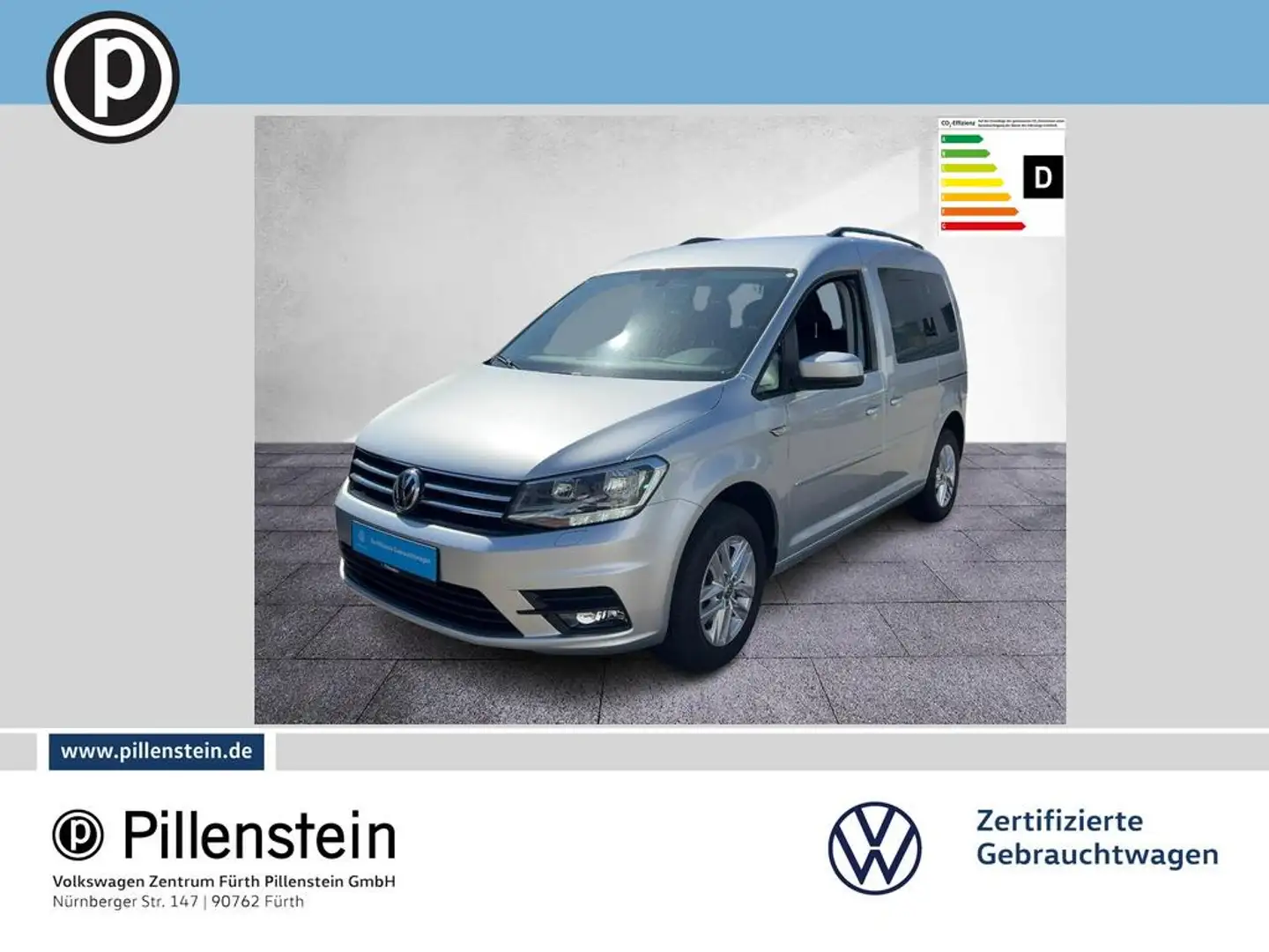 Volkswagen Caddy 4 Comfortline Erdgas/Benzin SITZH NAVI PDC Argent - 1