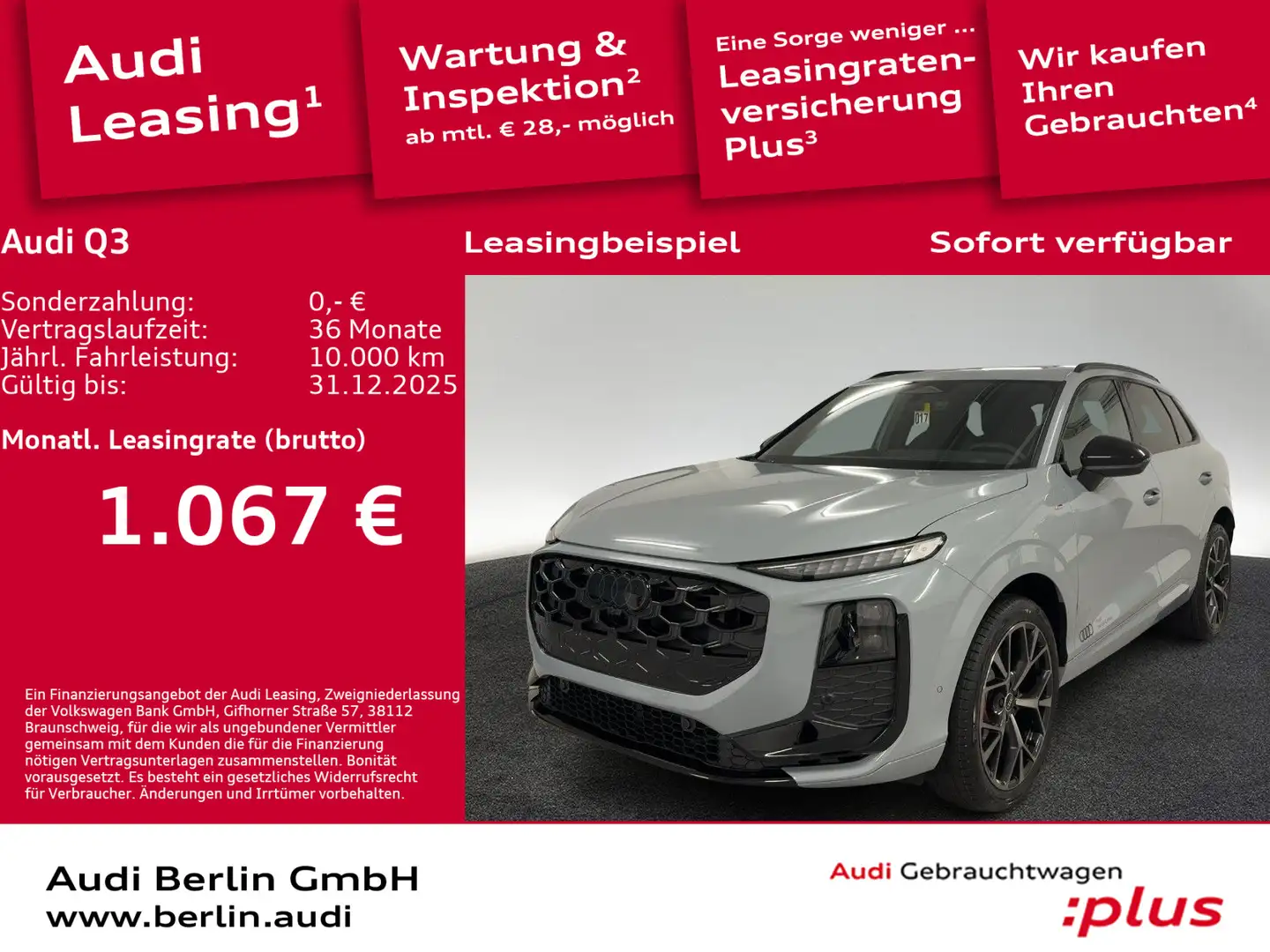 Audi Q3 TFSI quattro S tronic Grau - 1