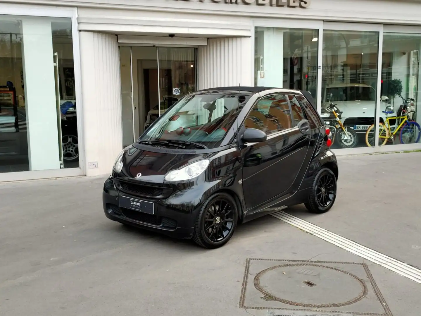 smart forTwo Smart Fortwo Cabrio 1.0i - 71 mhd - BV Softouch  CABRIOLET 2007 Passion PHASE 3 Noir - 1