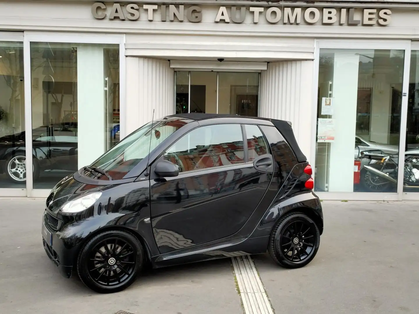 smart forTwo Smart Fortwo Cabrio 1.0i - 71 mhd - BV Softouch  CABRIOLET 2007 Passion PHASE 3 Noir - 2