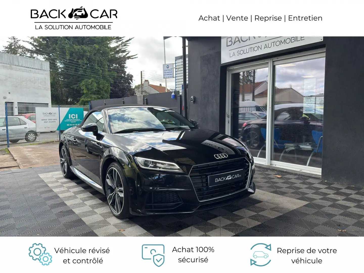 Audi TT 2.0 TFSI 230 S tronic 6 - PRET A PARTIR - CT OK - ENTRETIEN A JOUR - VIDANGE DE BOITE OK Noir - 1
