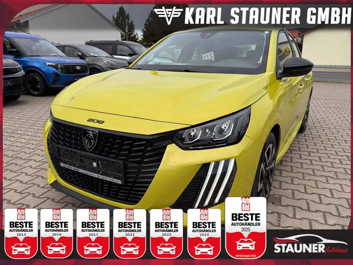 Peugeot 208 Limousine Puretech Active KLIMA DAB CARPLAY Jaune - 1