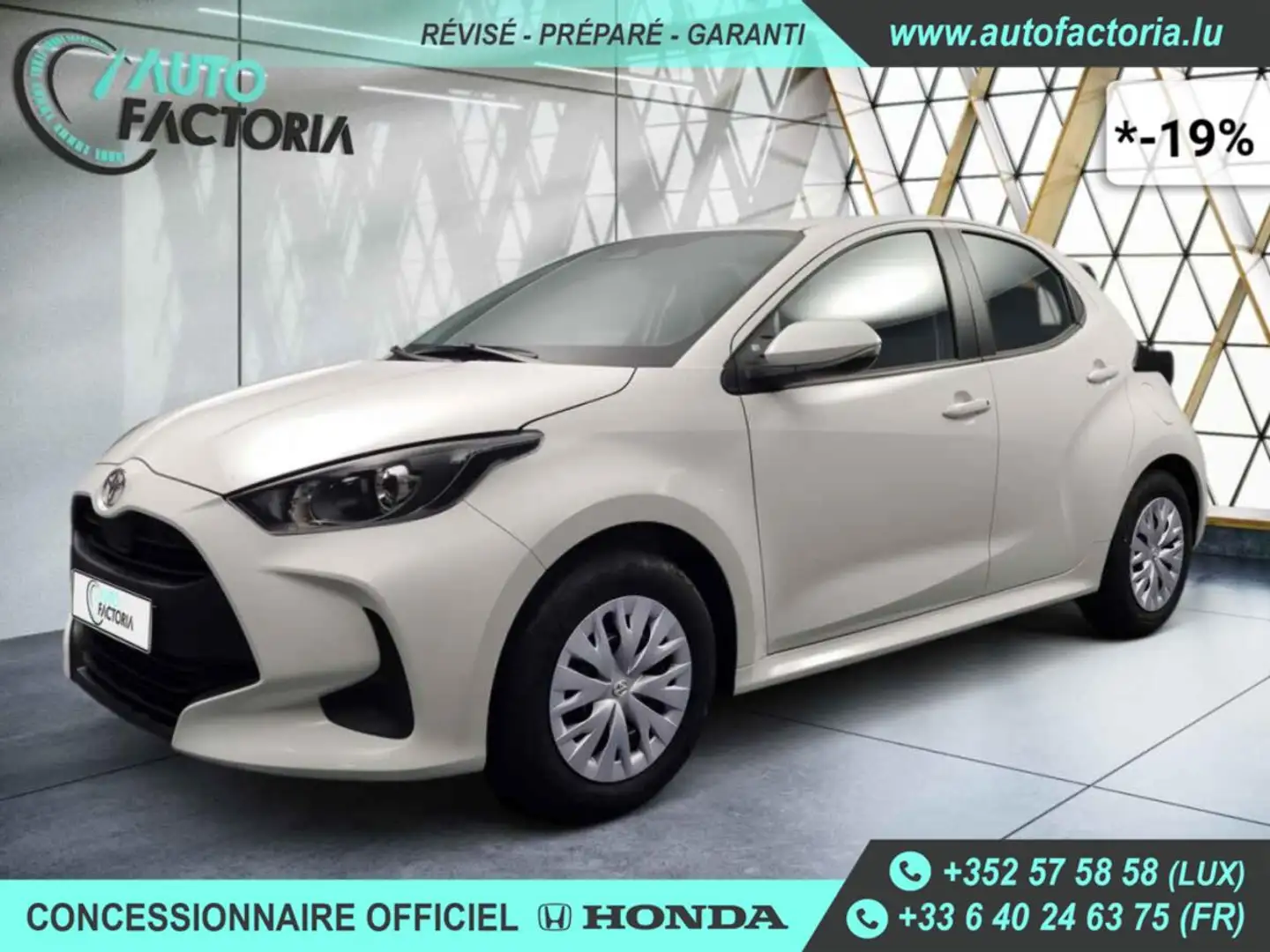 Toyota Yaris -19% 1.5 HYB 116cv BVA +MIRRORLINK+CAM+CLIM Beige - 1