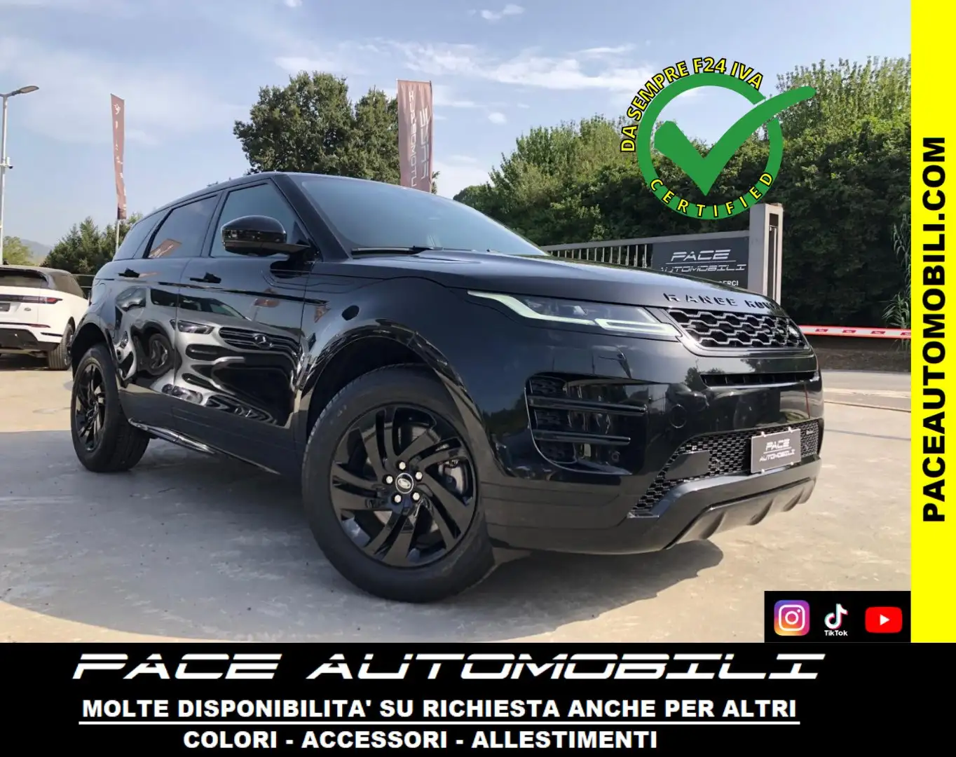 Land Rover Range Rover Evoque D200 R-DYNAMIC RDYNAMIC AWD SE TETTO 20" PDC ACC Nero - 1