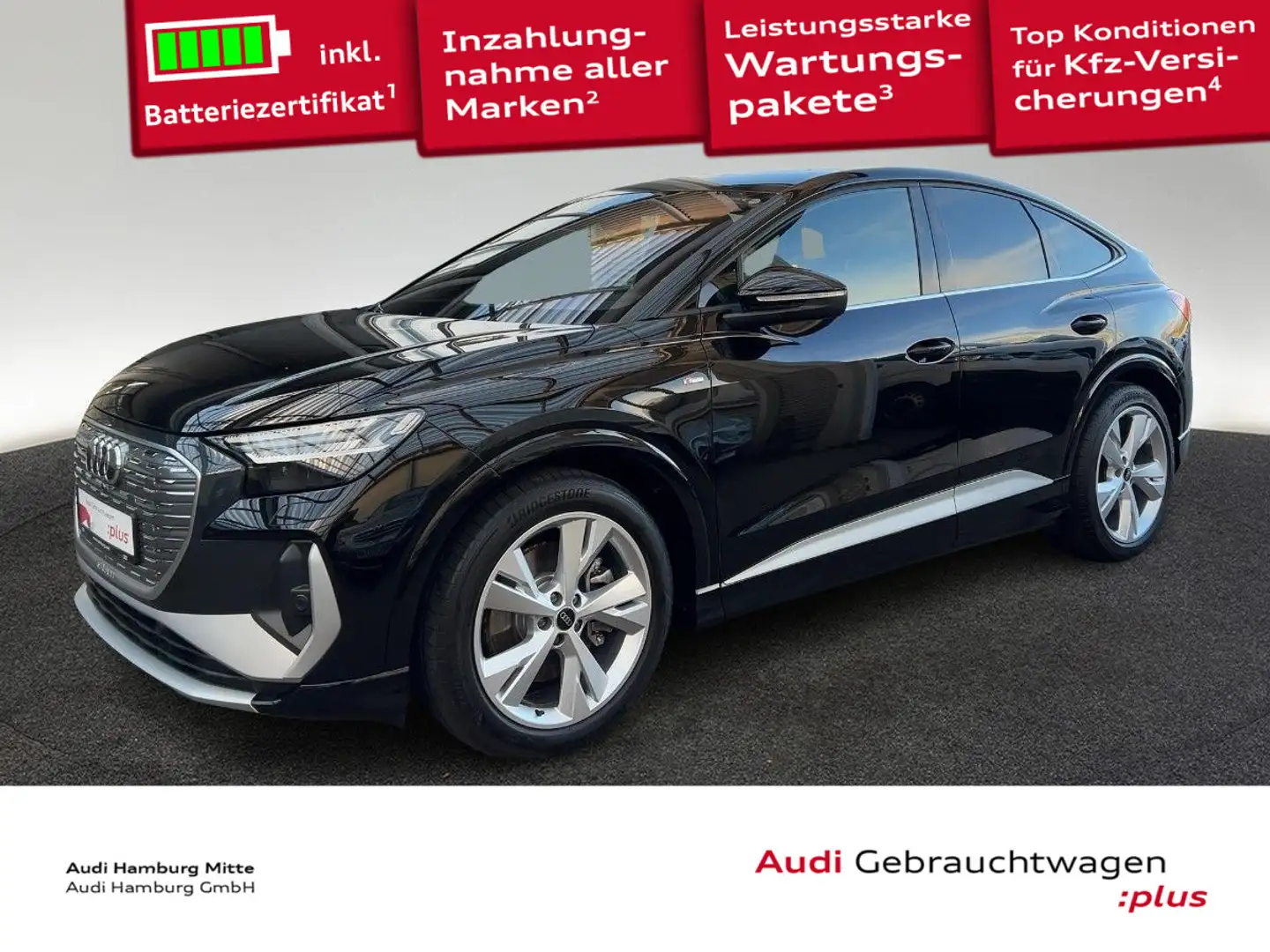 Audi Q4 e-tron Q4 Sportback 50 e-tron quattro 220 kW Waermepump Schwarz - 1
