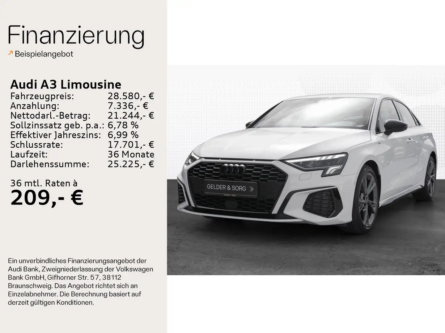 Audi A3 35 TDI S line |LED|Navi|Business| Weiß - 2