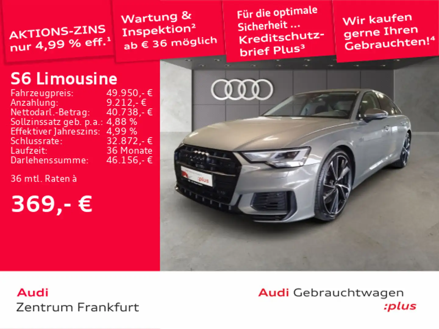 Audi S6 tiptronic LED 360° B&O Leder Gris - 1