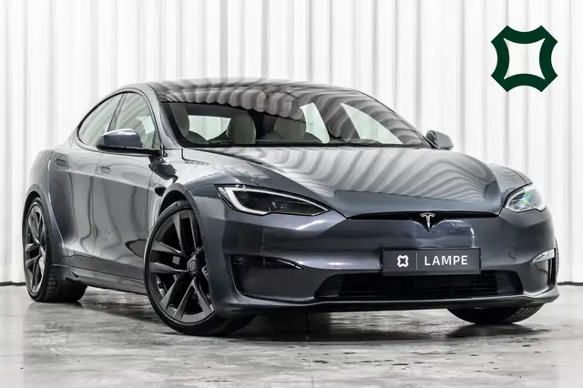 Tesla Model S Plaid AWD 1020HP Midnight Silver/Cream Yoke Pano