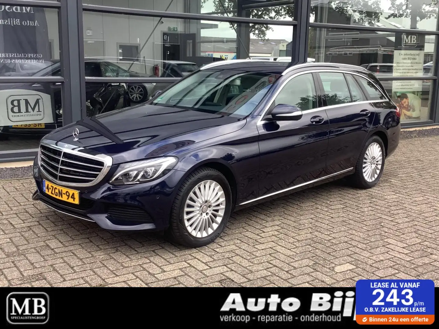 Mercedes-Benz C 180 Estate Prestige cruise, navi, trekhaak, Bleu - 1