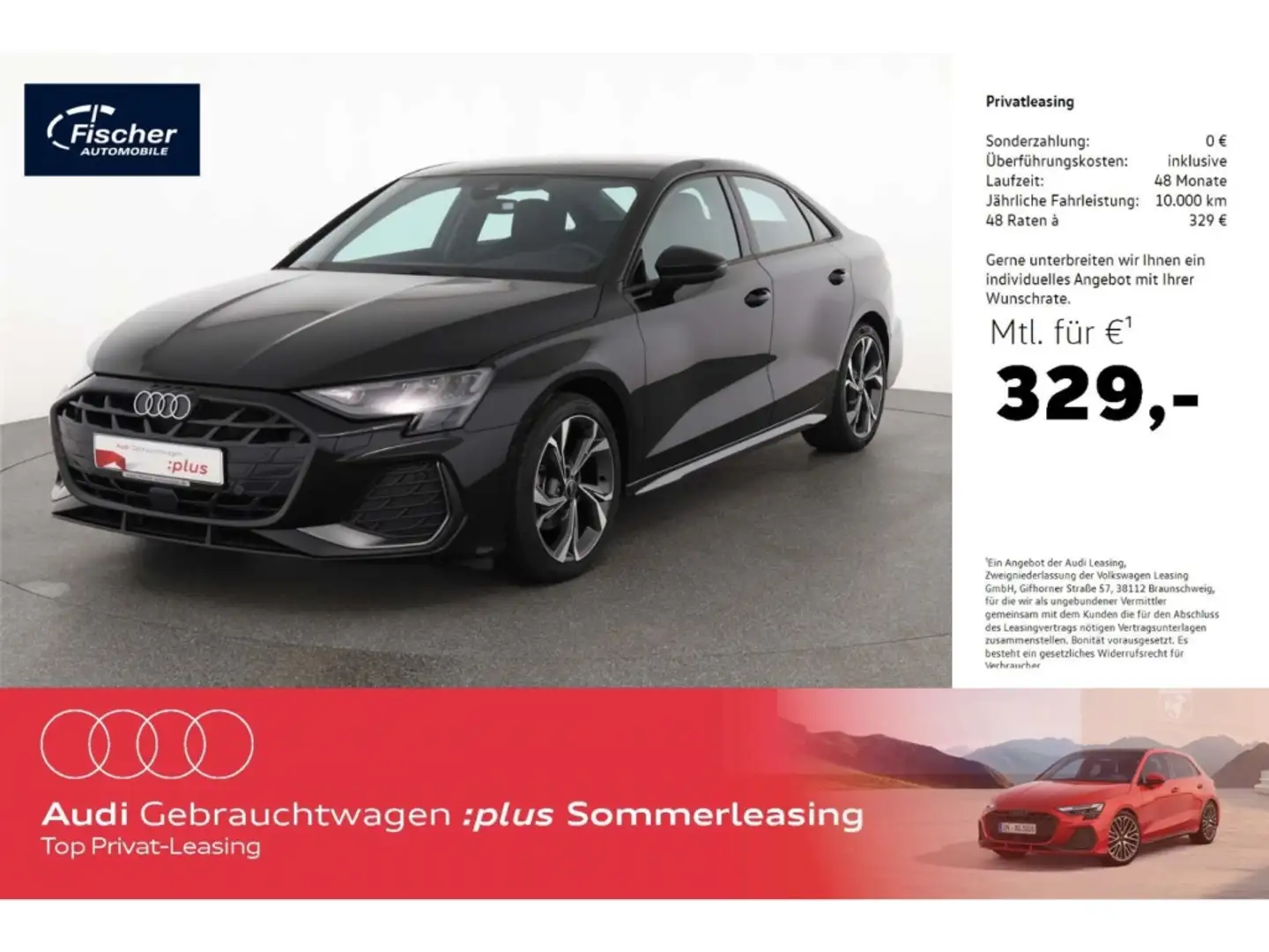 Audi A3 Limousine 35 TFSI S line Schwarz - 1