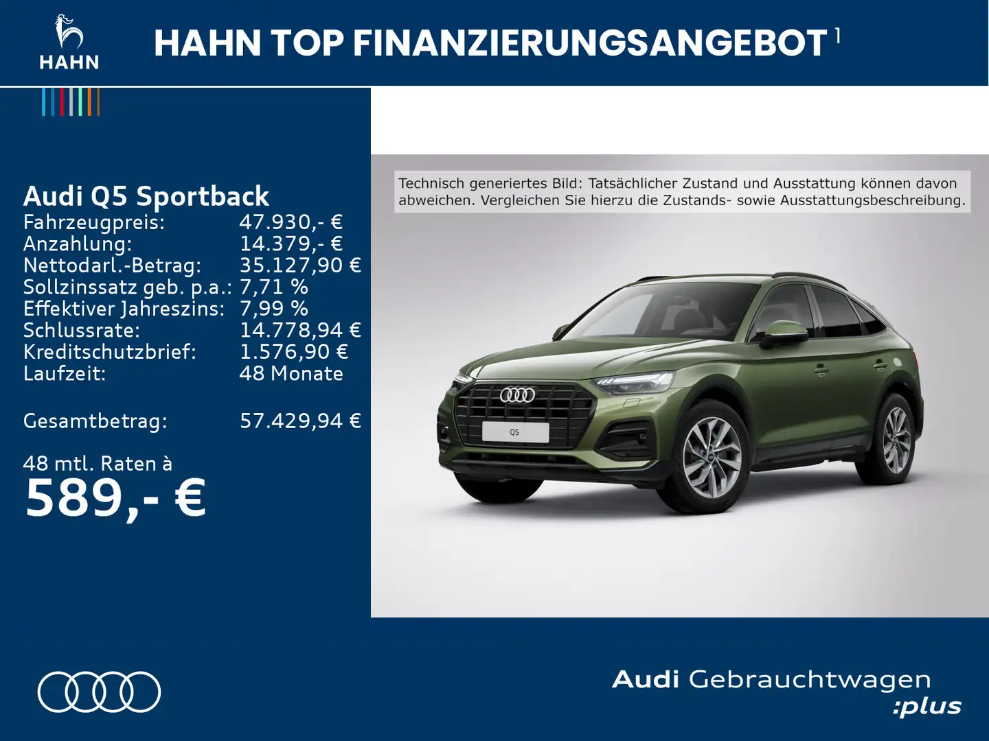 Audi Q5 35 TDI S-troniic advanced Matrix Grün - 2