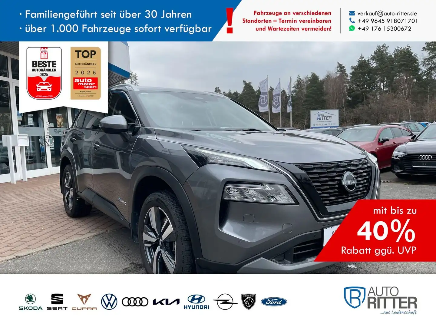 Nissan X-Trail 1.5 VC-T e-Power N-Connecta ACC|AHK|N... Grau - 1