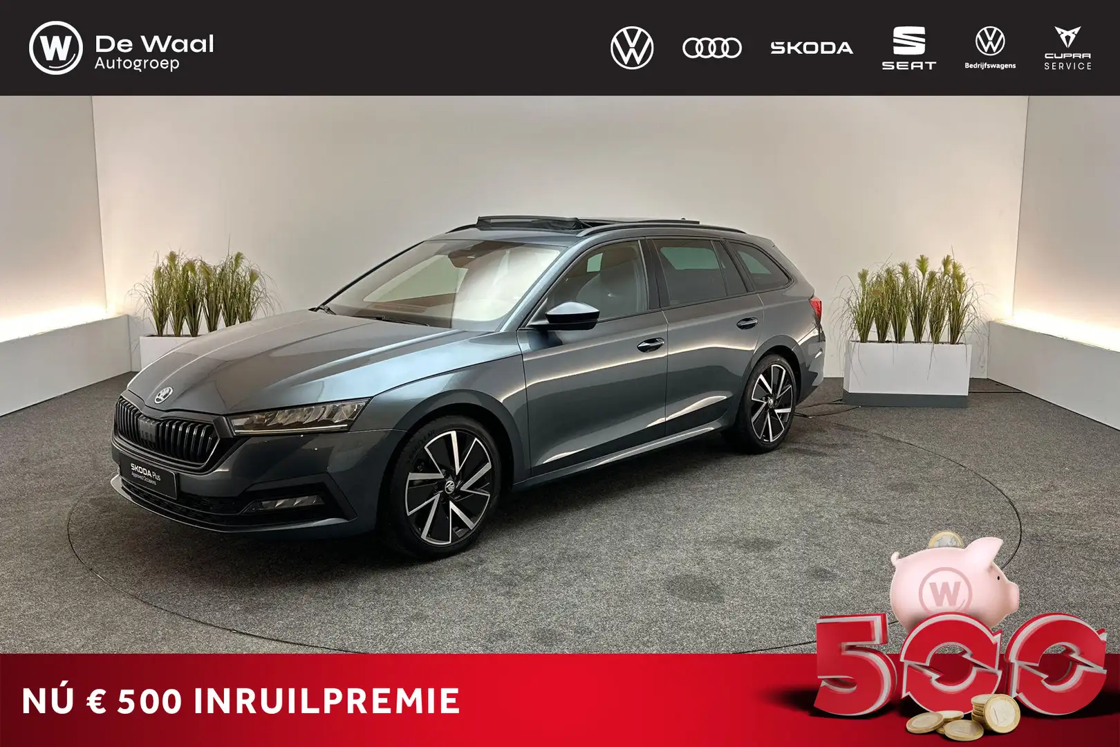 Skoda Octavia Combi 1.0 e-TSI 110pk DSG Style | Panoramadak, Tre Grijs - 1